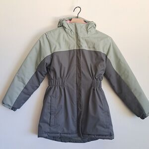 Columbia Girls Medium Hikebound Long Insulated Coat Jacket Omni-tech Sage Green